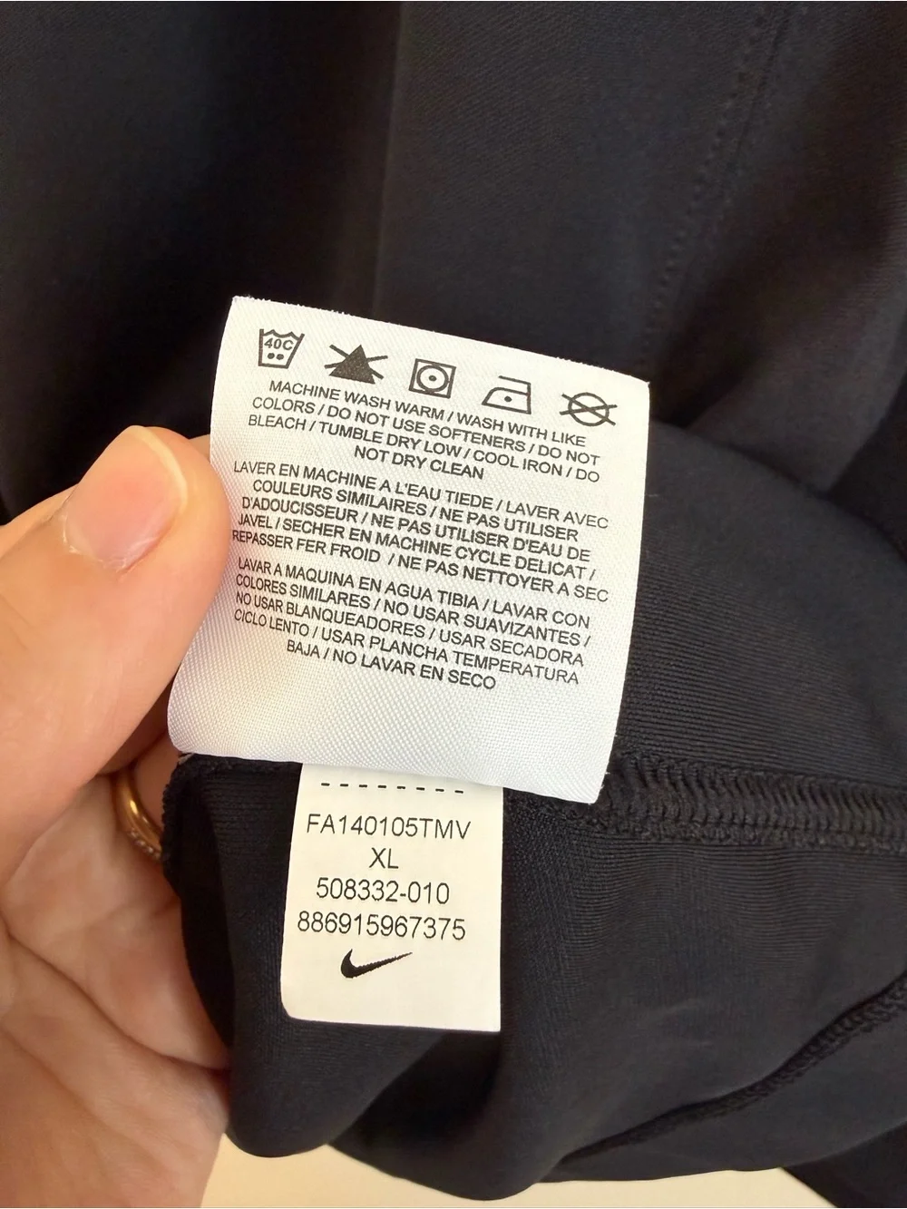 NIKE GOLF TOUR PERFORMANCE MEN'S BLACK LONG SLEEVE POLO SHIRT/SIZE XL